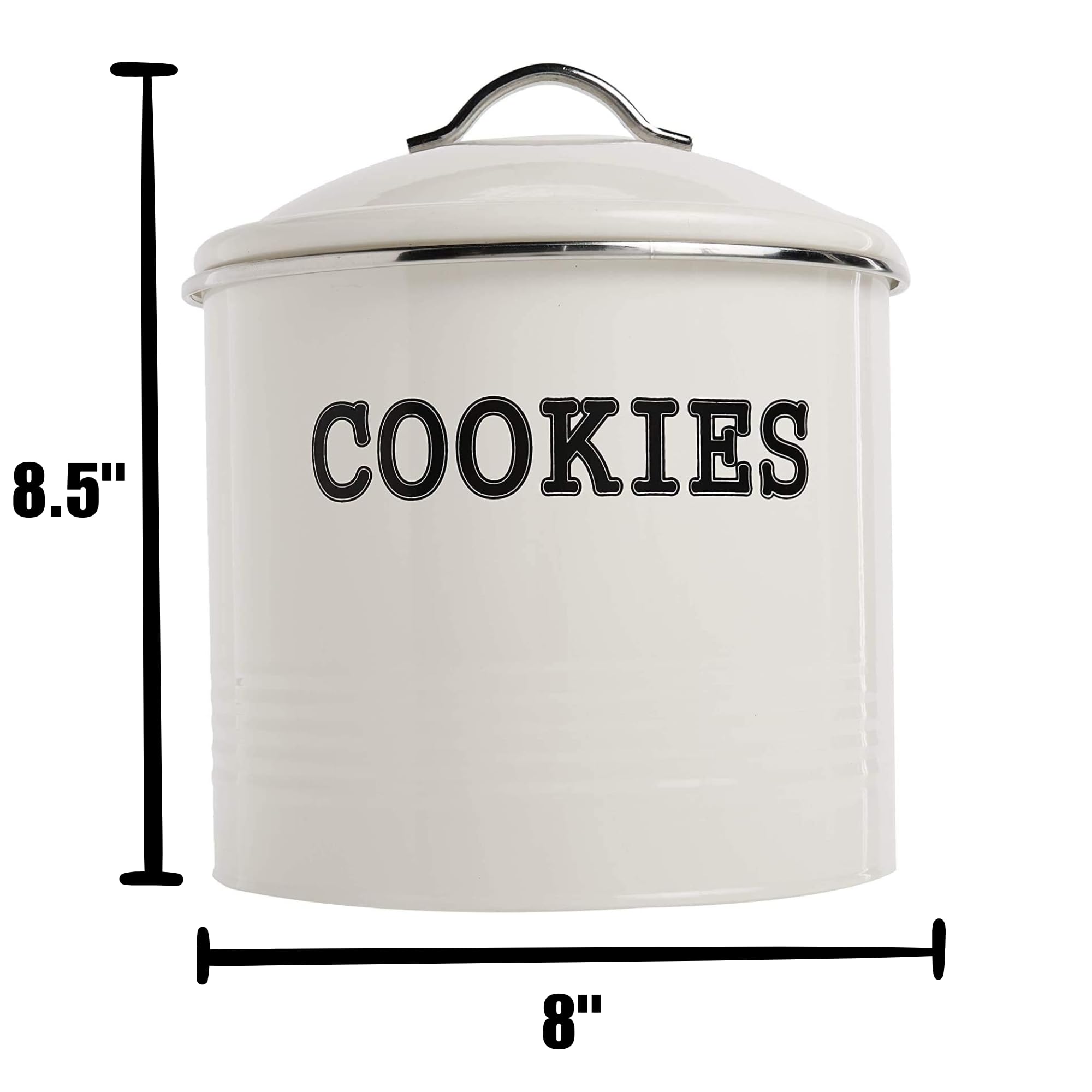 JOEY'Z ivory decorative cookie jar adds elegance to kitchen storage