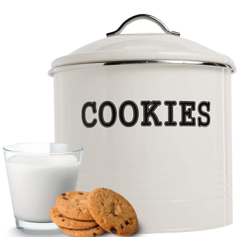 JOEY'Z large 1.25 gallon airtight cookie jar with lid keeps cookies fresh longer