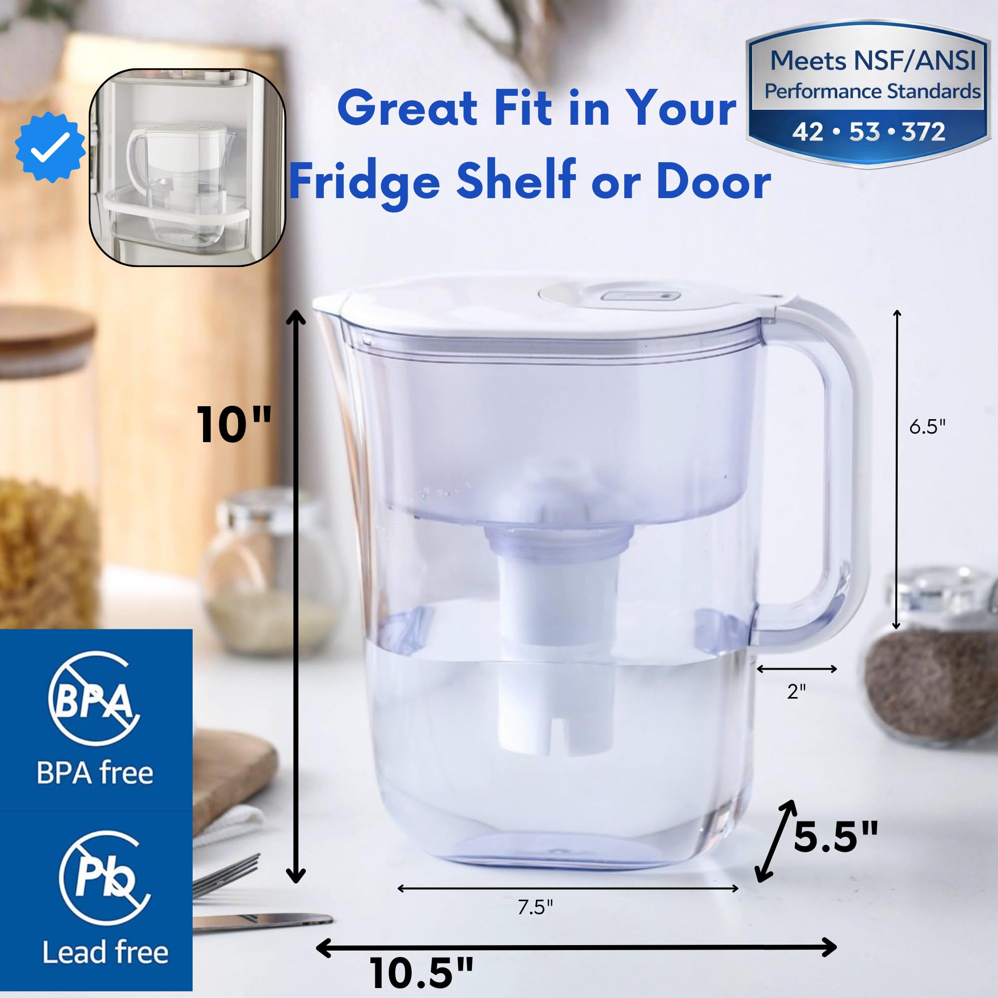 JOEY'Z pitcher lid easy-fill for quick refills in the kitchen