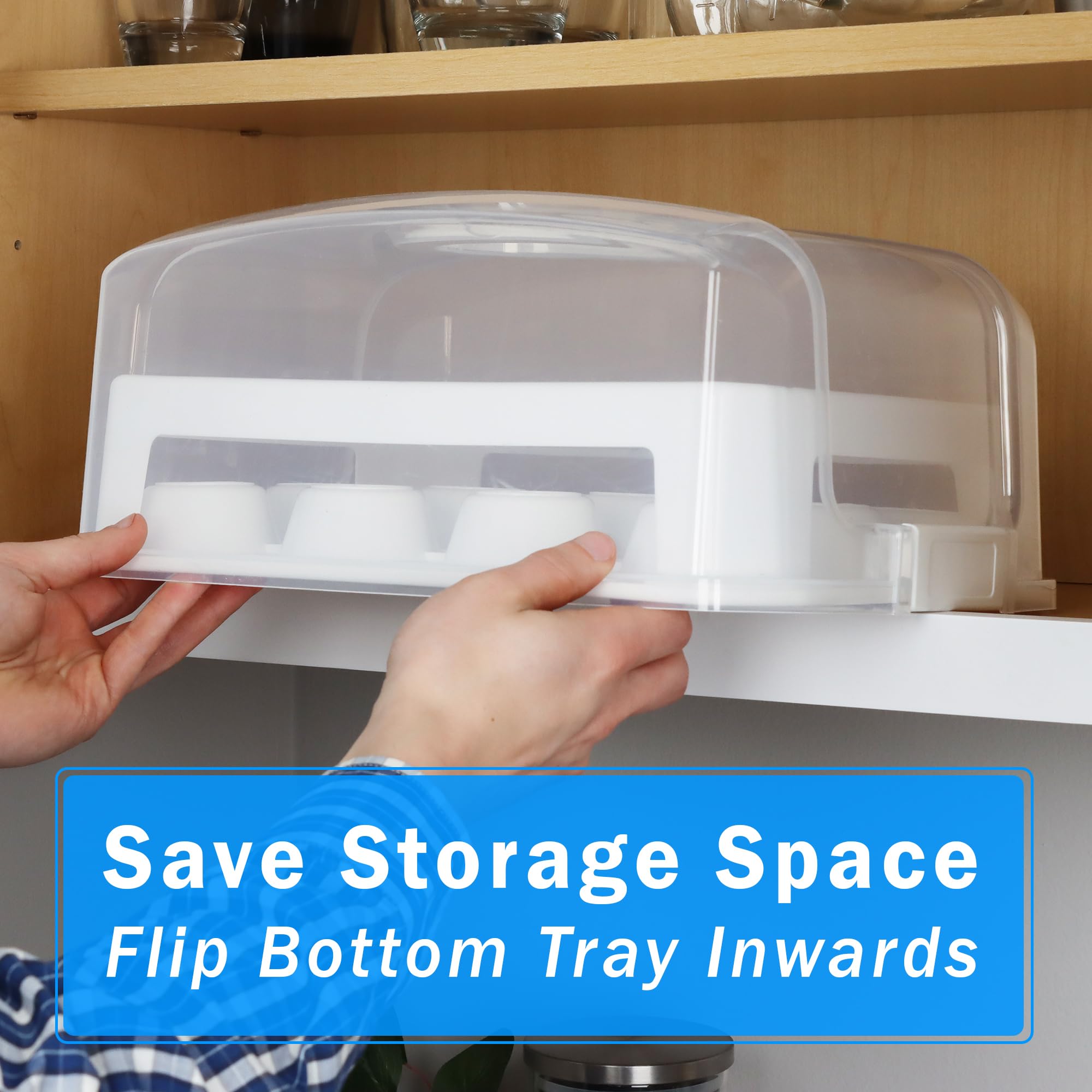 Joey'z cupcake carrier is top-rack dishwasher safe for quick cleanup.