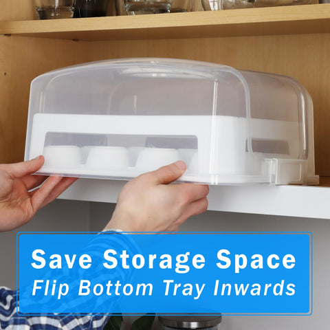 Joey'z cupcake carrier is top-rack dishwasher safe for quick cleanup.