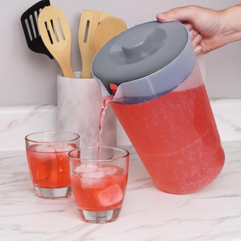 JOEY'Z pitcher wide mouth for easy fruit infusions.