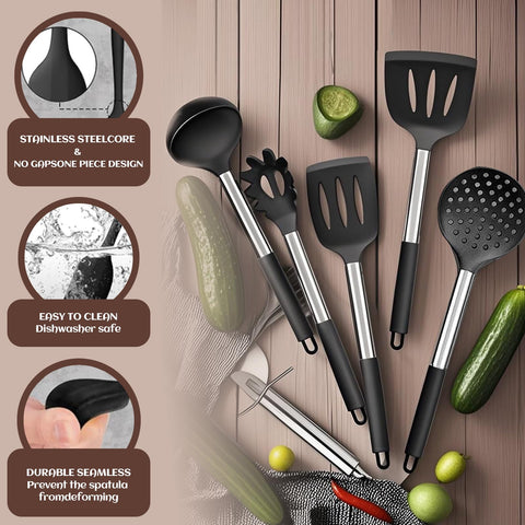 JOFULBOND soft silicone protects pots and pans during stirring