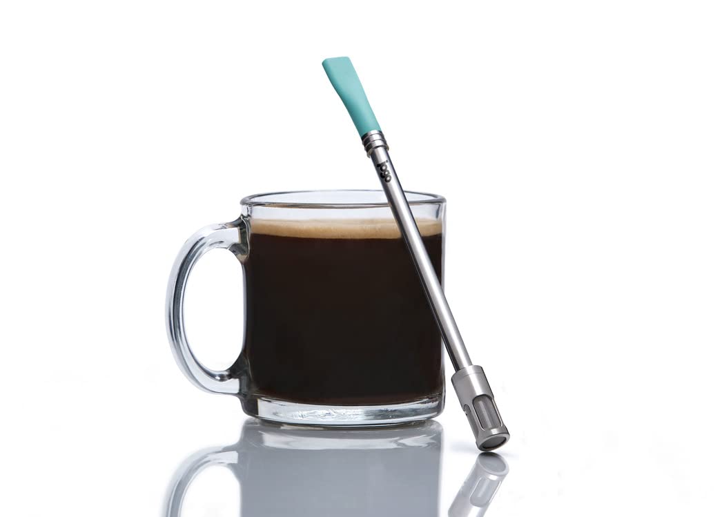 JoGo portable coffee straw with filter for on-the-go brewing.