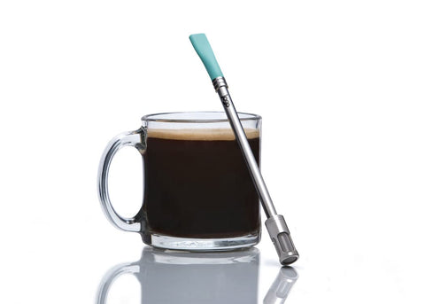 JoGo portable coffee straw with filter for on-the-go brewing.