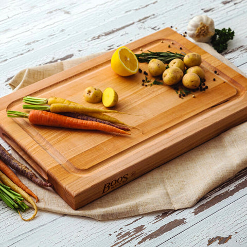 John Boos BBQ Series large cutting board supports charcuterie and family meals.