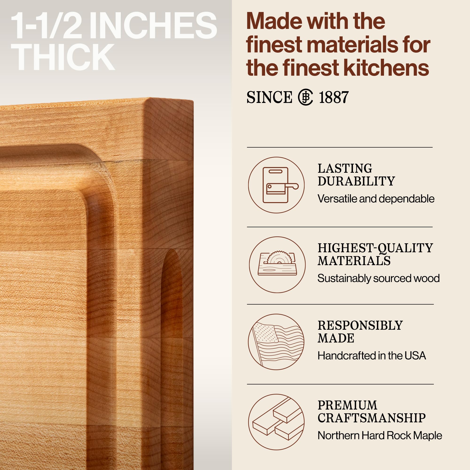 John Boos BBQ Series reversible sides offer versatile prep and serving.