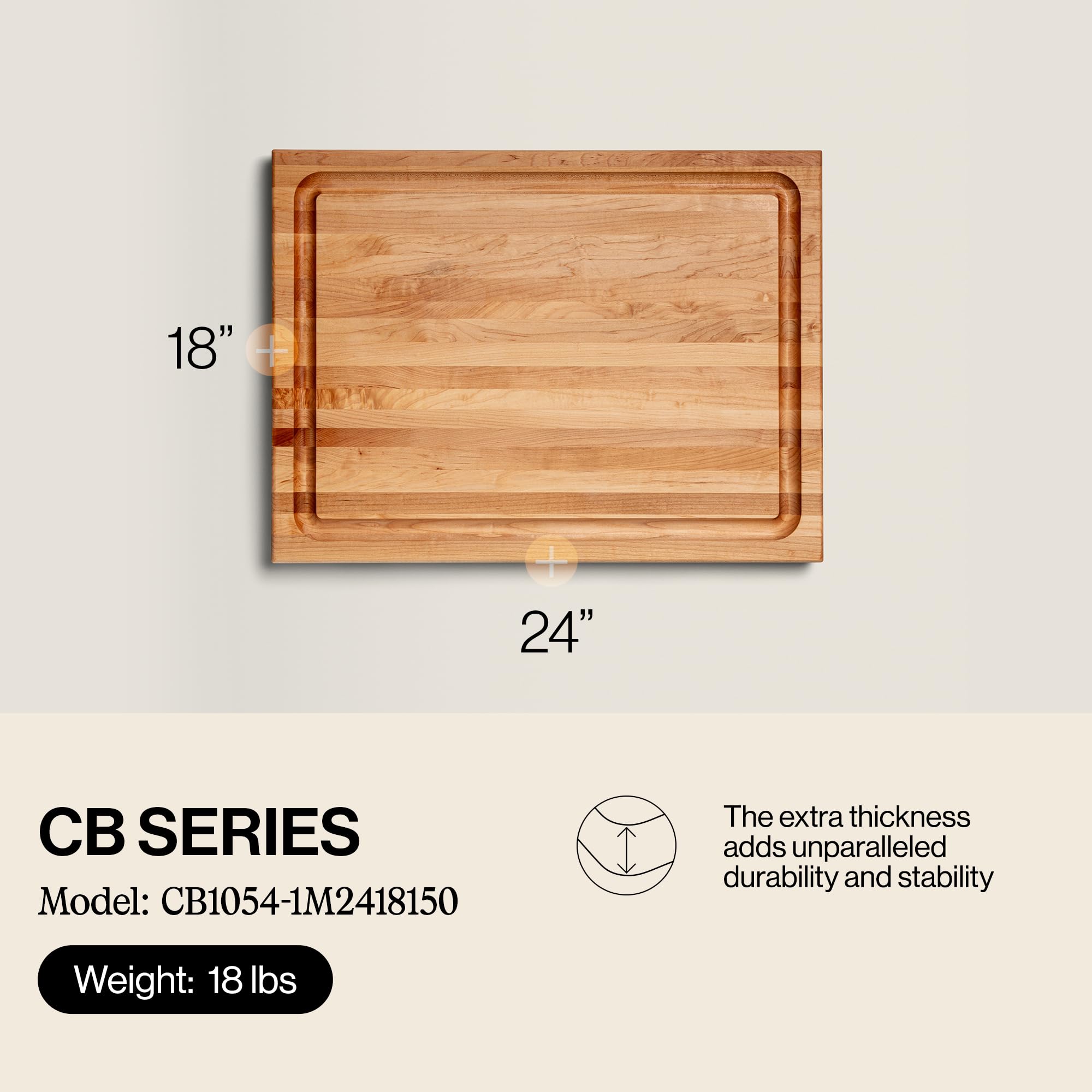 John Boos CB Series maple board shows edge-grain durability for slicing