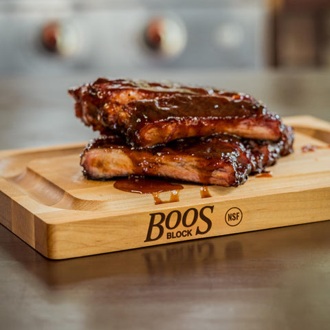 John Boos Chop-N-Slice care-ready surface for upkeep.