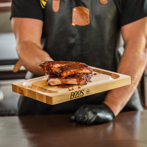 John Boos Chop-N-Slice natural maple grain adds warmth.