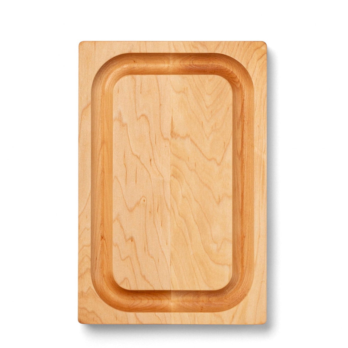 John Boos Chop-N-Slice maple cutting board top view ready for prep.
