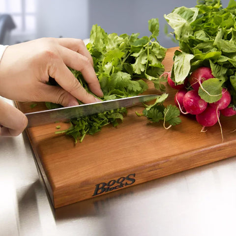 John Boos R-Board suits charcuterie and meal prep surfaces.