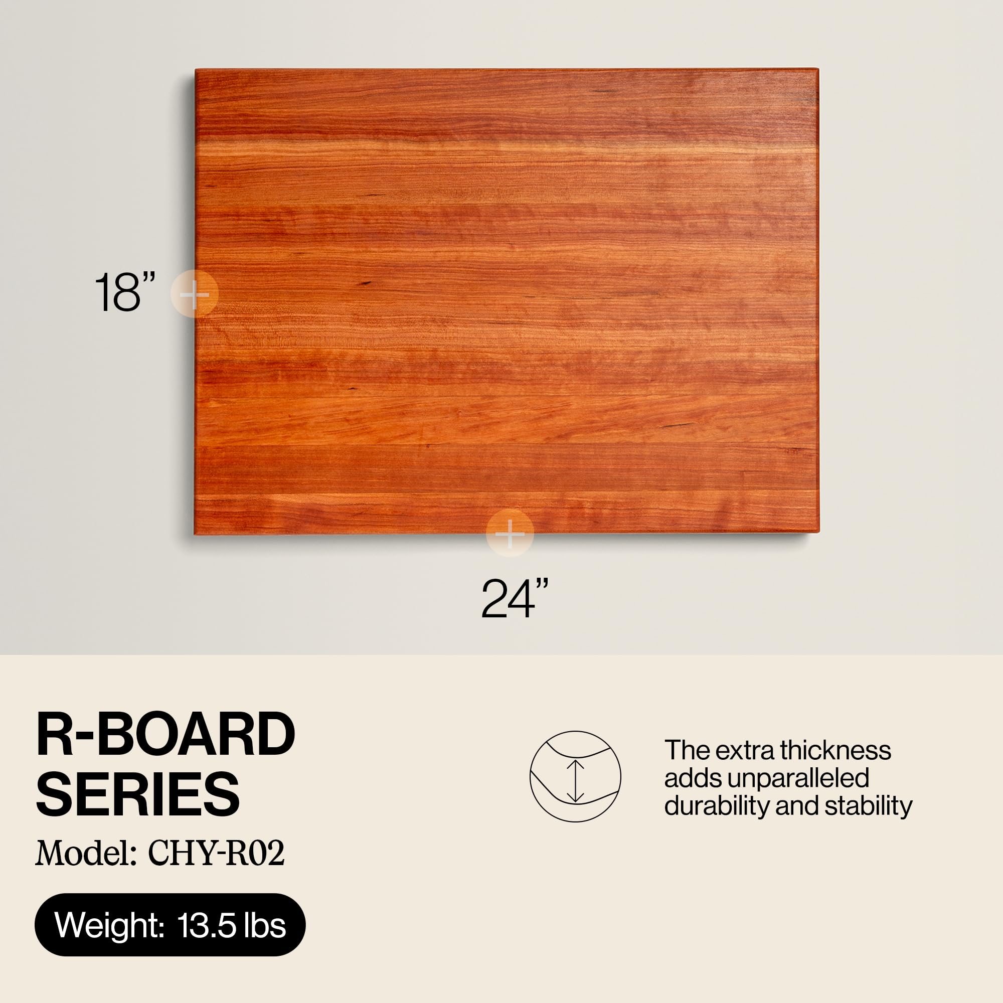 John Boos R-Board edge-grain construction for durable prep surface
