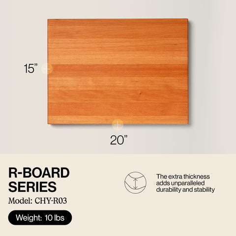 John Boos R-Board edge-grain construction ensures long-lasting durability.