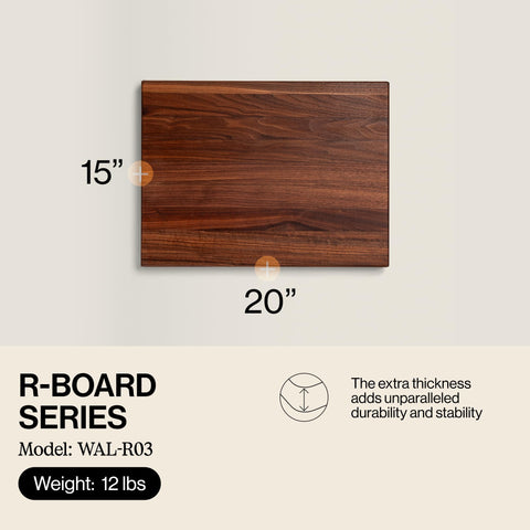 John Boos R-Board edge-grain construction supports durable slicing and chopping