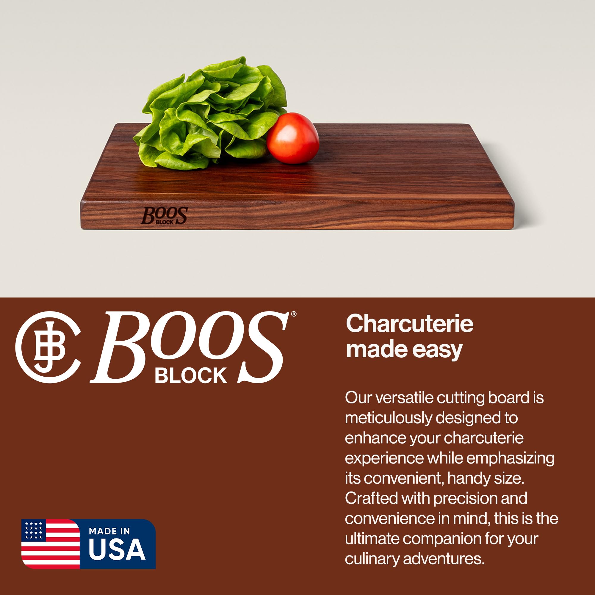 John Boos R-Board oil finish preserves natural wood beauty and longevity