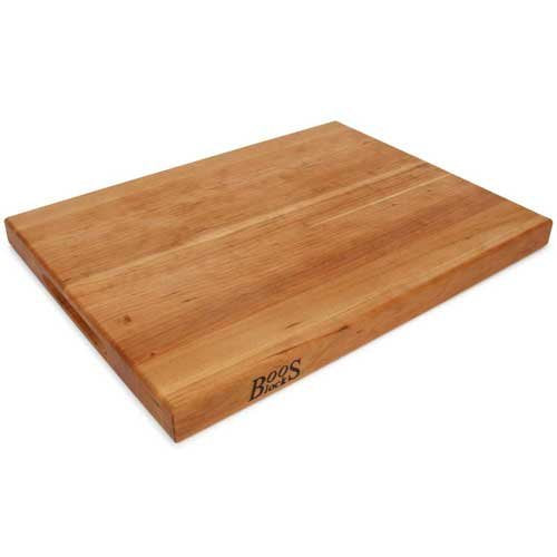 John Boos R-Board recessed finger grips for easy handling.