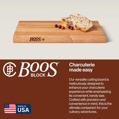 John Boos R-Board recessed finger grips for easy lifting.