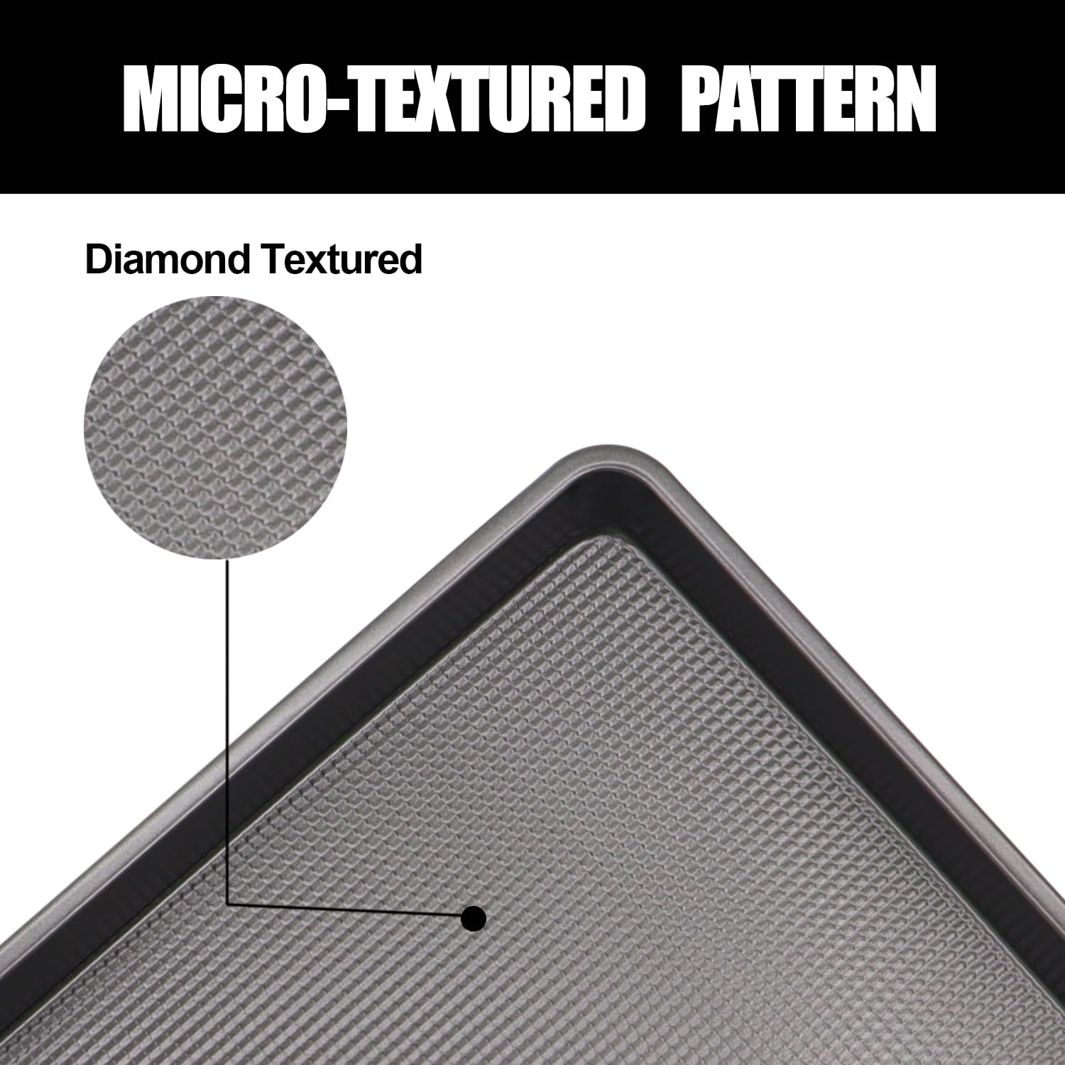 JOHO BAKING close-up of diamond texture showing 360° airflow design.