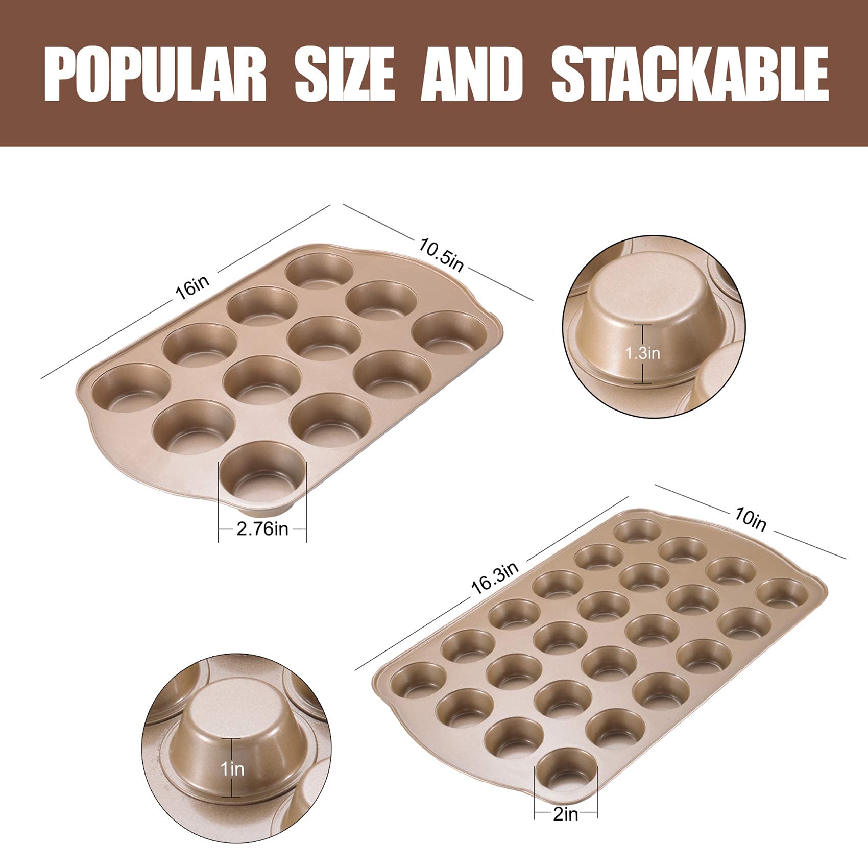 JOHO BAKING easy-release nonstick coating delivers clean releases.