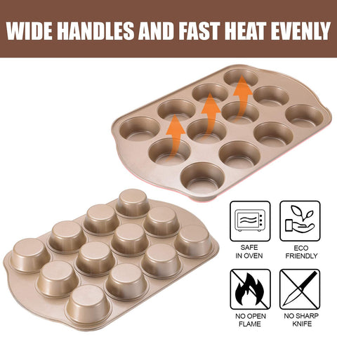 JOHO BAKING oven-safe up to 430°F for cupcakes and bites.