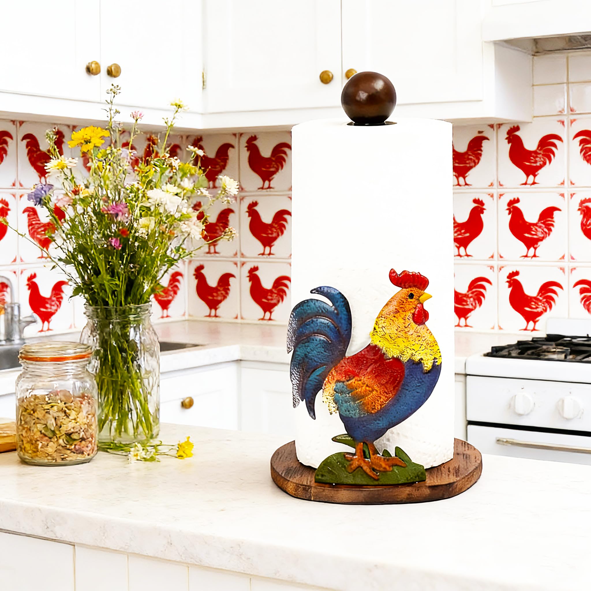 Easy assembly of Johoxton rooster paper towel holder with simple parts