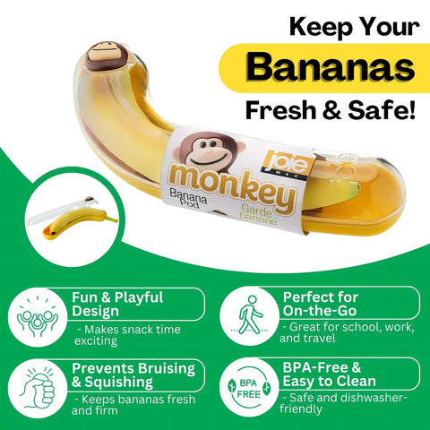 Joie Monkey Banana Pod dishwasher safe for easy cleanup after snacks