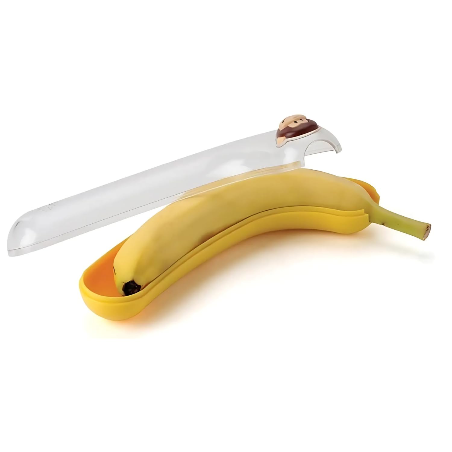 Joie Monkey Banana Pod in lunchbox protects bananas from bruising during school