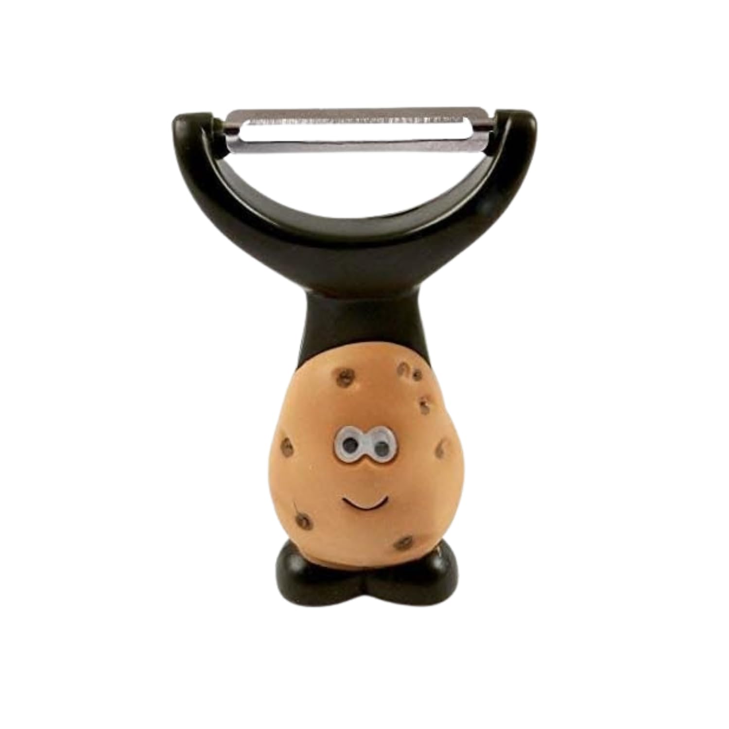 Joie Mr Potato Y-Shaped Peeler front view highlighting quick veggie prep and even slices.