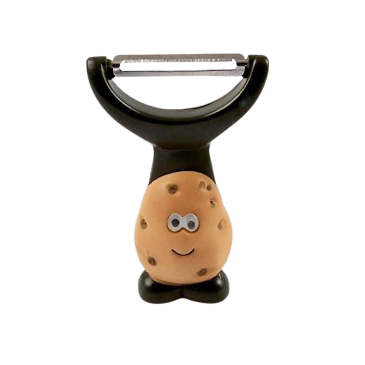Joie Mr Potato Y-Shaped Peeler front view highlighting quick veggie prep and even slices.