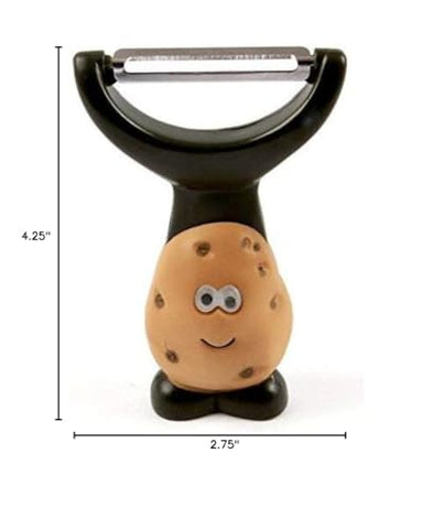 Joie Mr Potato Y-Shaped Peeler in use as a safe alternative to knives.