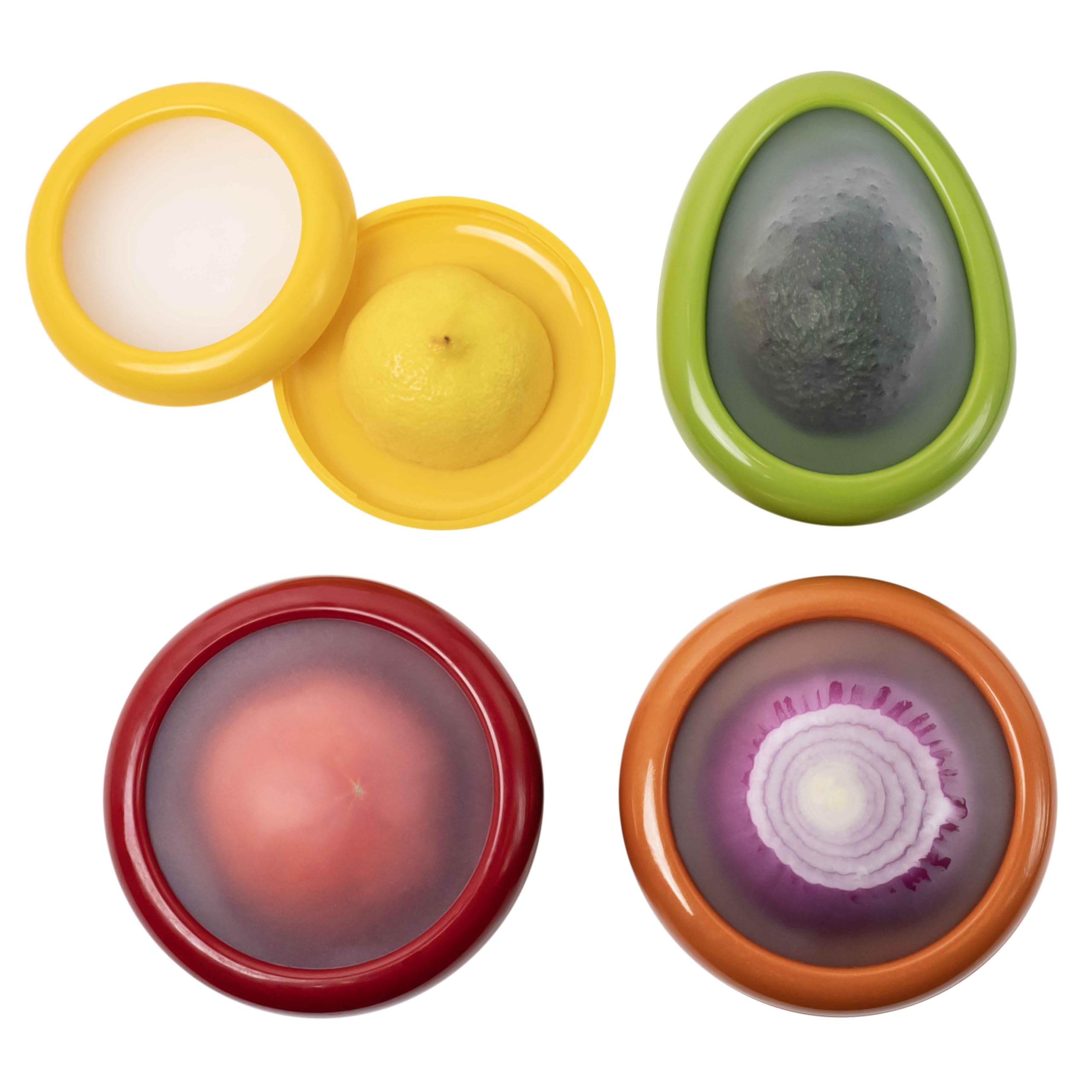 Joie Tomato Stretch Pod seals tomato freshness for longer storage.