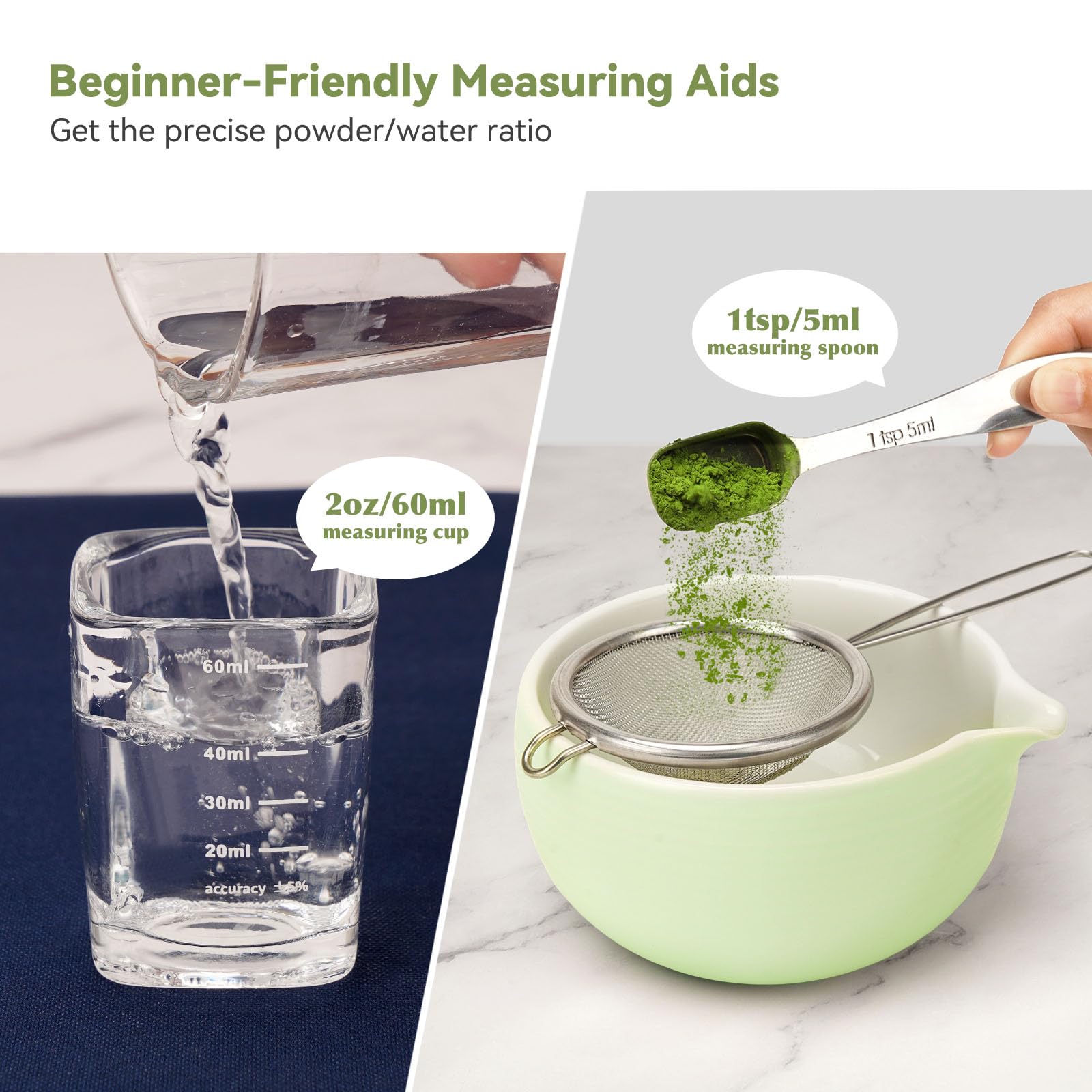 Joiish ceramic chawan with pour spout for spill-free serving.