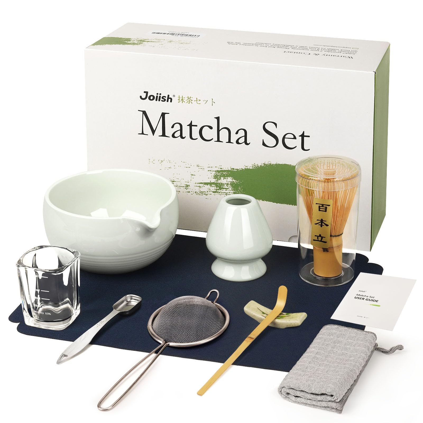 Joiish 10-Piece Matcha Kit with bamboo whisk and utensils for authentic preparation