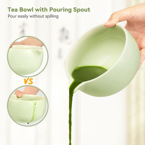 Joiish bamboo chashaku scoop for precise powder portions.