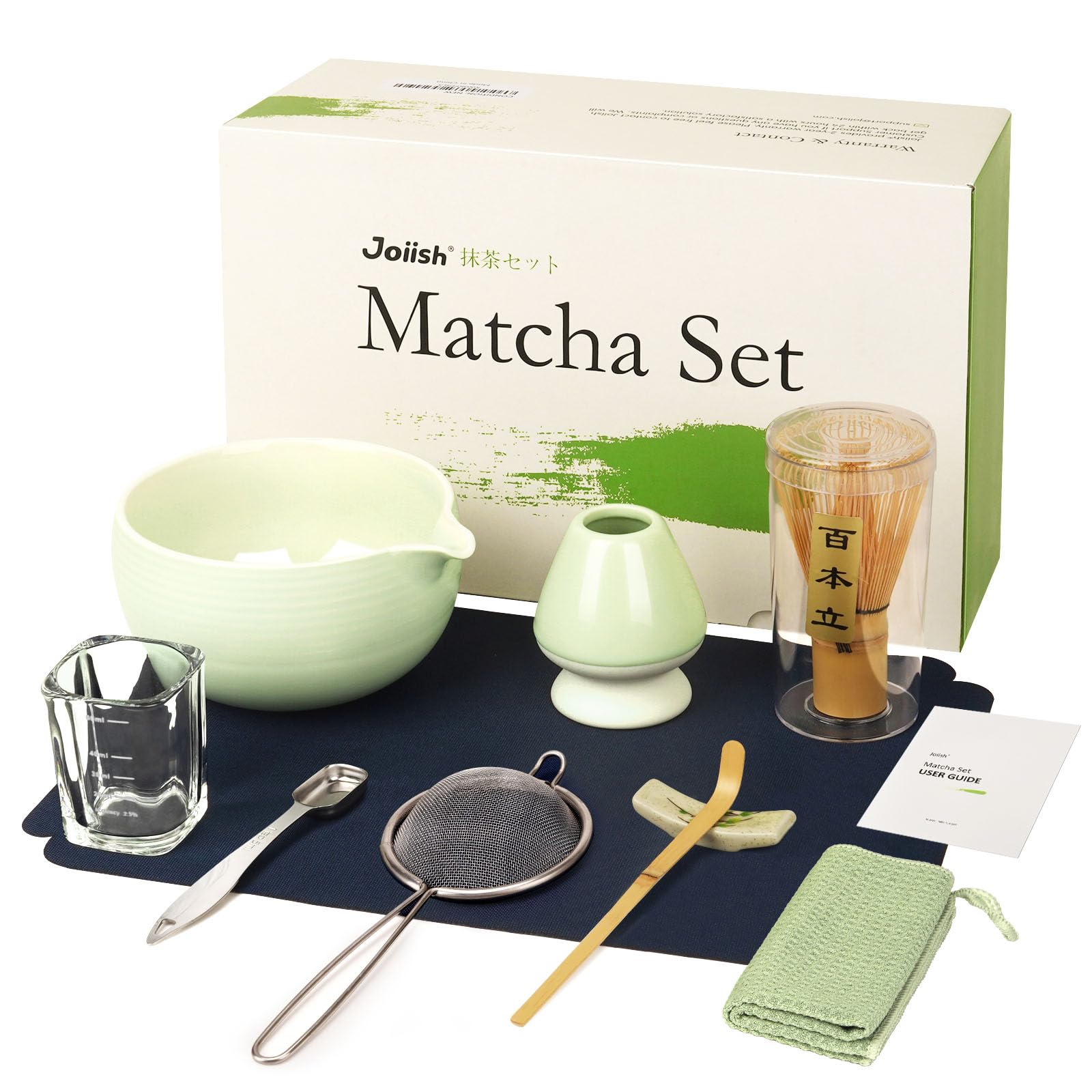 Joiish matcha whisk 96-bristle close-up for creamy froth.