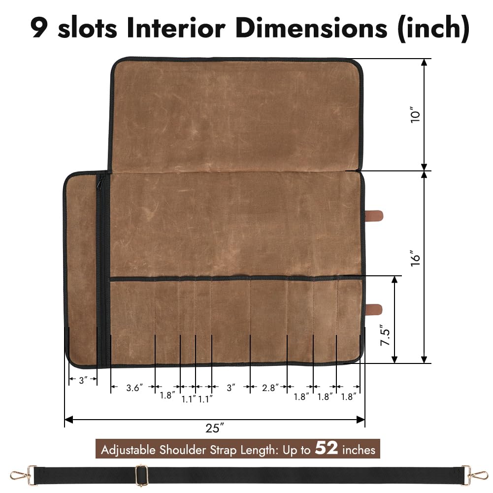 JOINDO Knife Roll versatile carry options with sturdy handle and shoulder strap