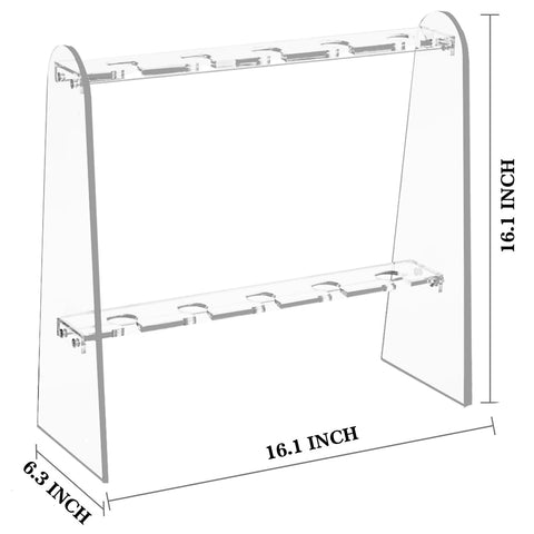 Joiooda champagne wall holder base view highlights sturdy, deformation-resistant acrylic.