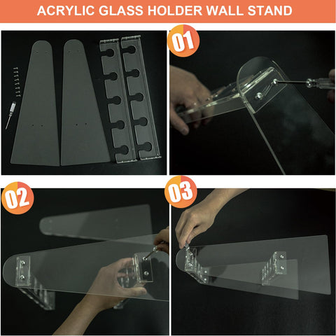 Joiooda champagne wall holder hanging option, ready for upside-down display at events.