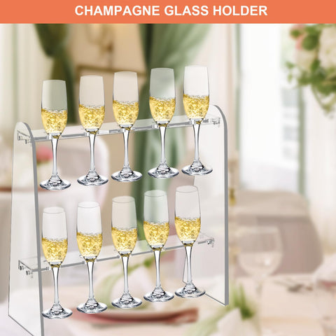 Joiooda champagne wall holder side-angle view, compact footprint for versatile spaces.