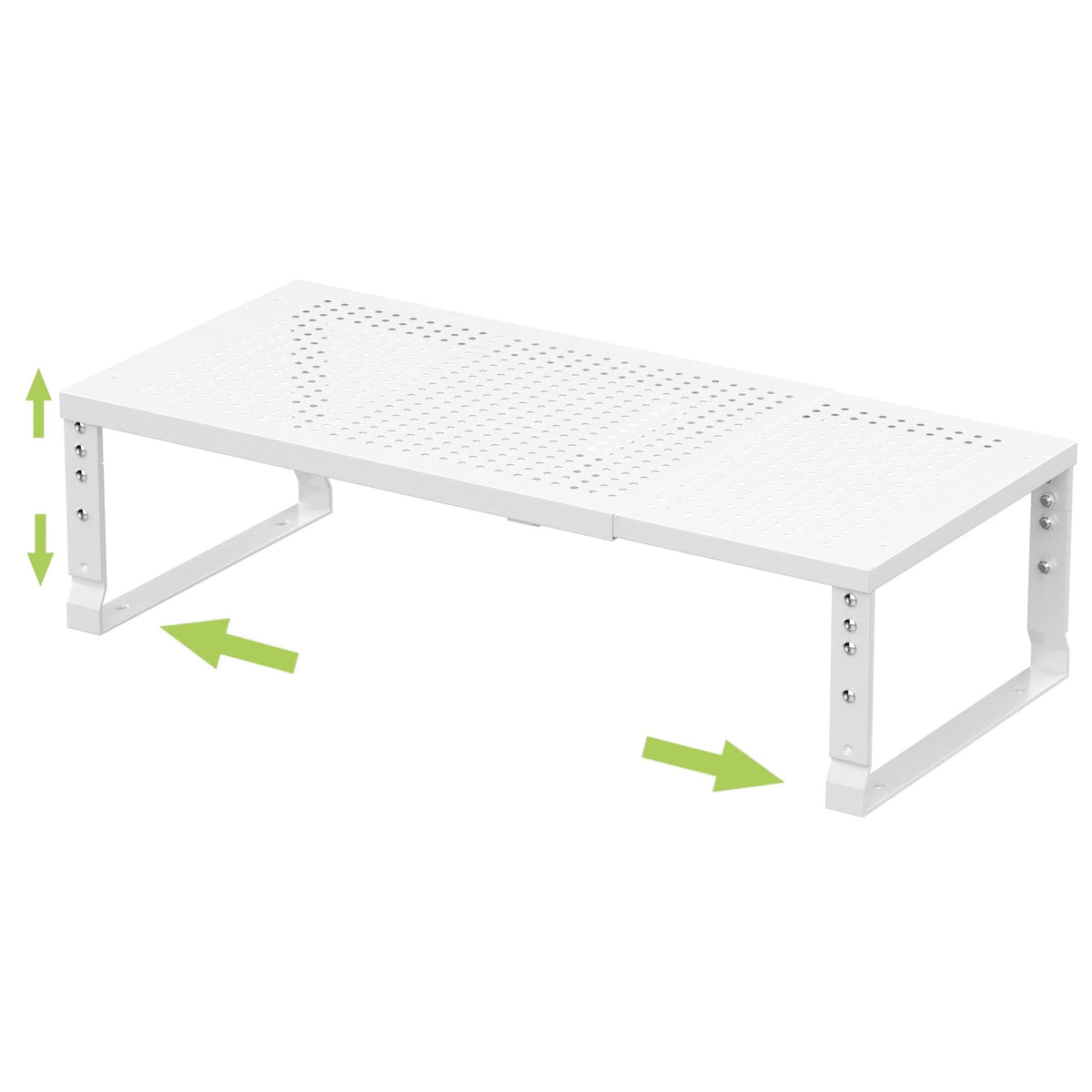 Jojocross expandable shelf top view showing adjustable length for a tailored pantry fit