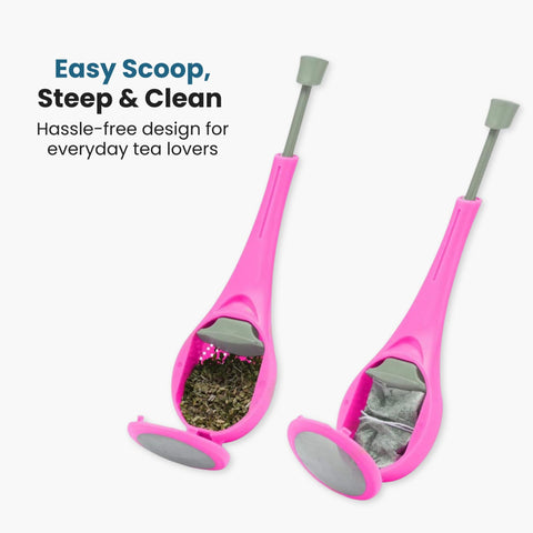 Jokari stainless mesh filtration keeps leaves out for smooth sips.