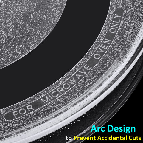Jolaxy arc-edge design reduces risk of cuts while handling the plate
