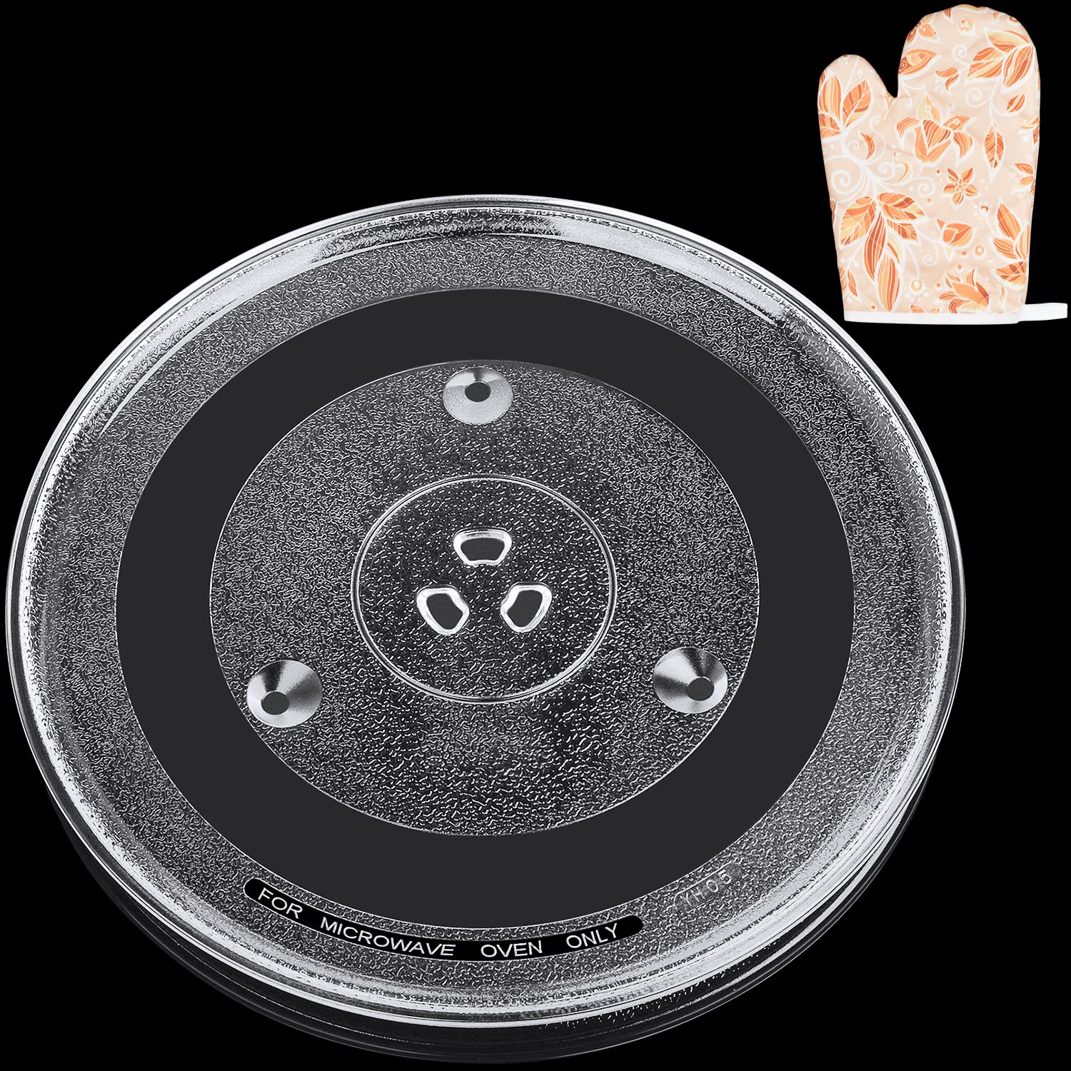Jolaxy 12.4-inch turntable plate with a durable glass surface for stable meals