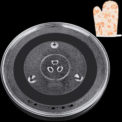 Jolaxy 12.4-inch turntable plate with a durable glass surface for stable meals