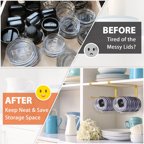 Jolensoy gold-toned iron lid holder resists rust and adds a stylish touch