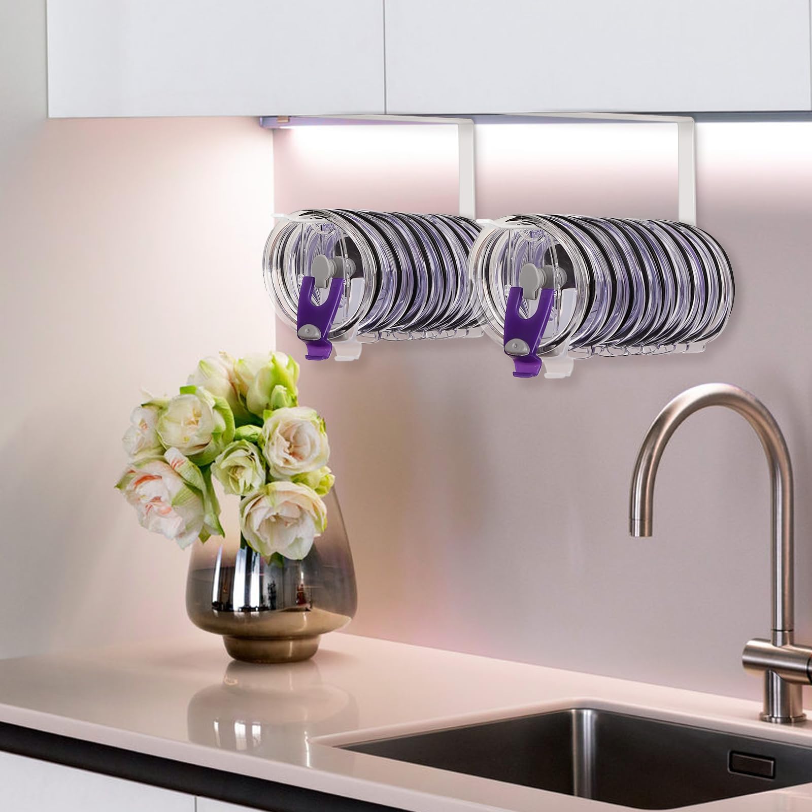 Jolensoy space-saving lid holder fits diverse brands