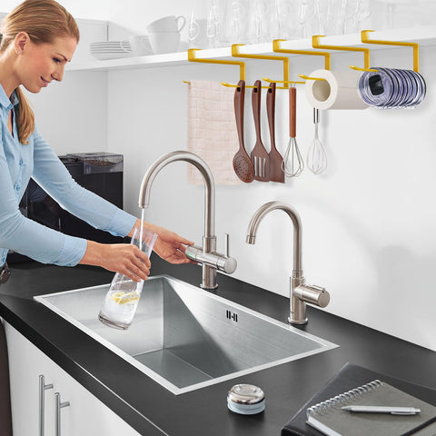 Jolensoy under-cabinet door-mount lid hook fits tight spaces