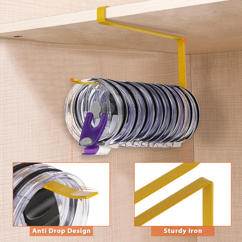 Jolensoy under-cabinet lid hanger saves counter space and simplifies access