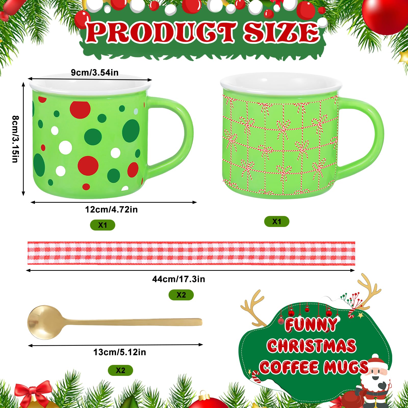 JolliKids mug and spoon set showing practical, stylish holiday design